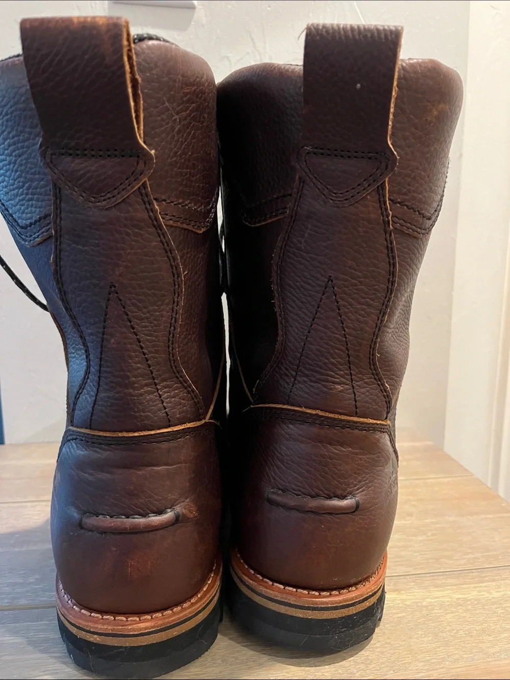 Irish Setter Dark Brown Leather Lace-Up Work Boots